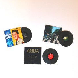 Schallplatte, Puppenhausminiatur im Maßstab 1zu12